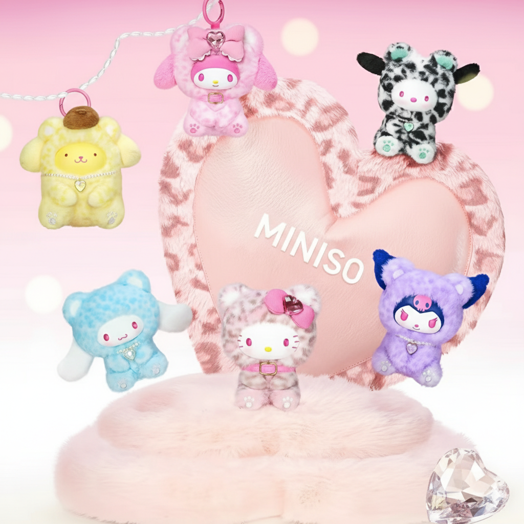 Sanrio Leopard Style Plush Mascot Toy