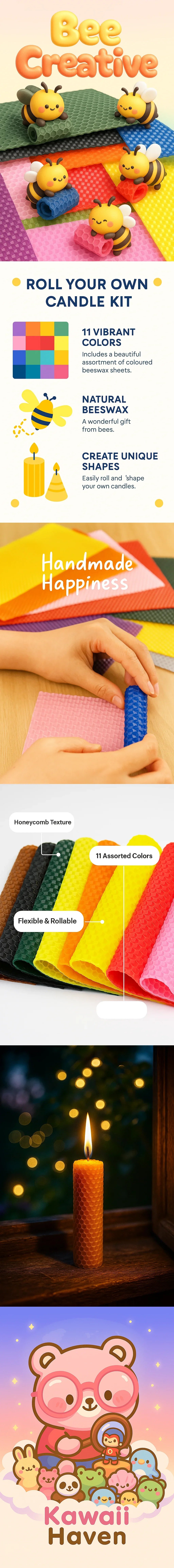 Banner for Rainbow Honeycomb Candles