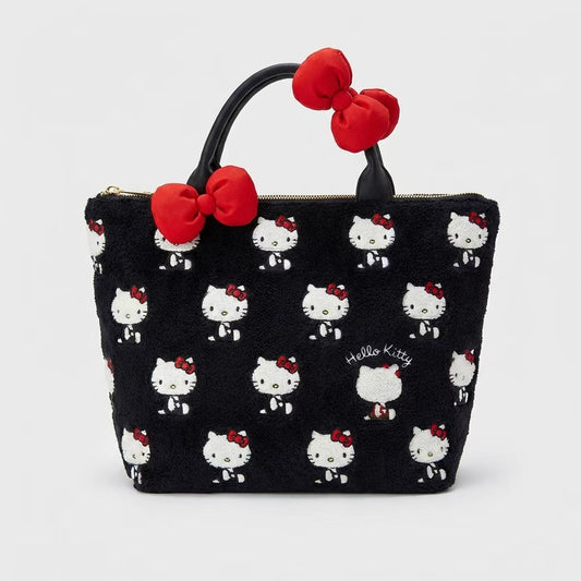 HelloKitty Hand-Embroidered Black Bag
