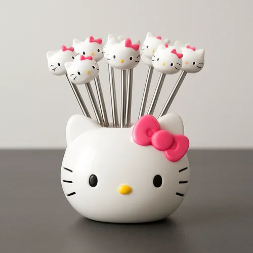 Kawaii Kitty Fruit Picks